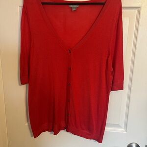 Falls Creek Women's Dark Peach Cardigan Sweater